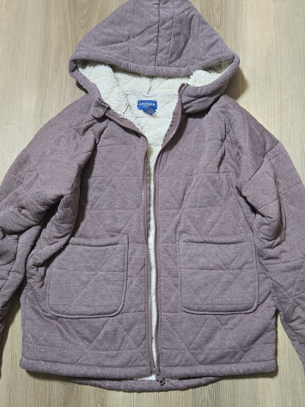 Arizona Jean Company Women's Xs Oversized Quilted Hooded Jacket